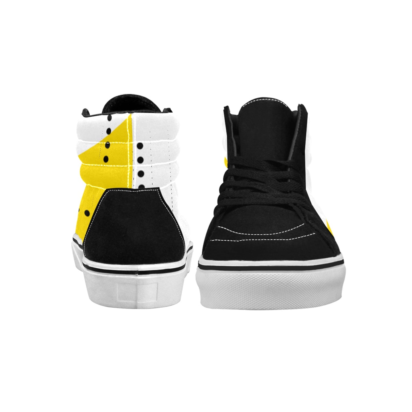 Black & Yellow Men's High Top Skateboarding Shoes