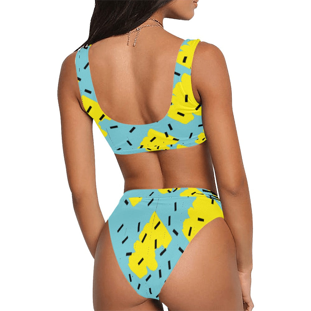 Turq-Limon Sport Bikini Swimsuit