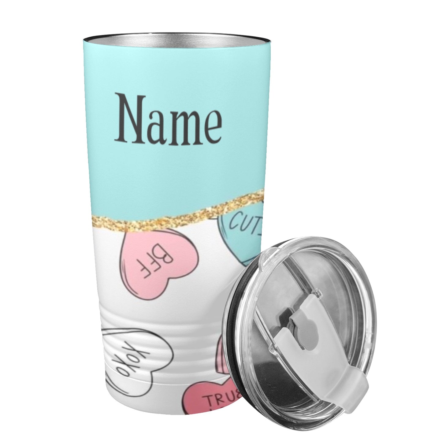 PERSONALIZED Valentine’s Day 20oz Insulated Stainless Steel Mobile Tumbler