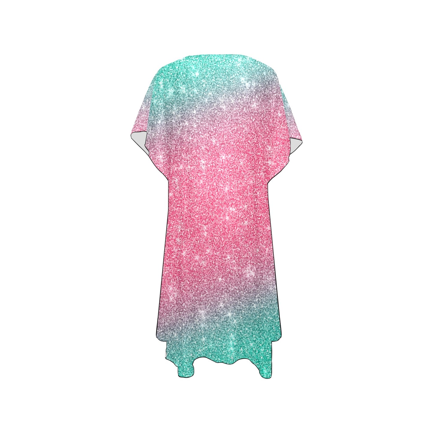 Teal & Pink Chiffon Cover Up