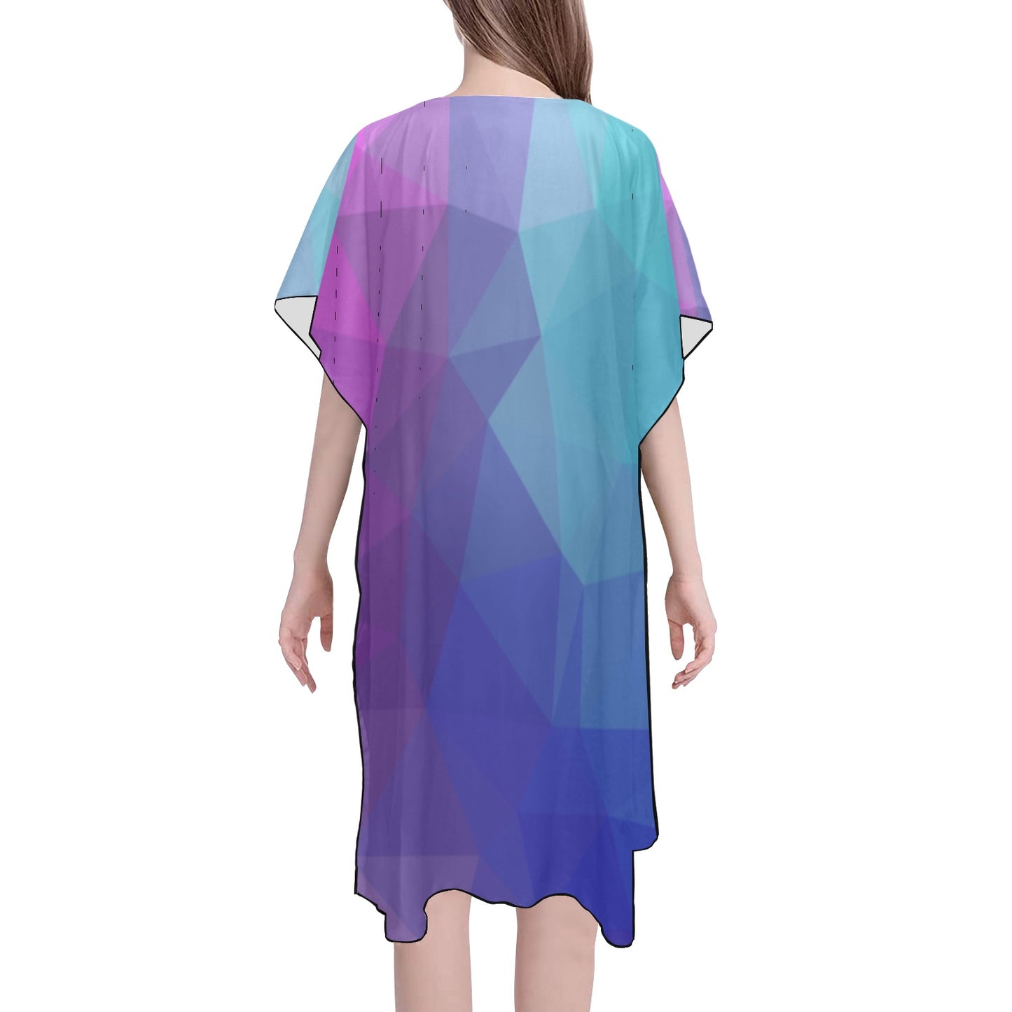 Blue Purple Chiffon Cover Up