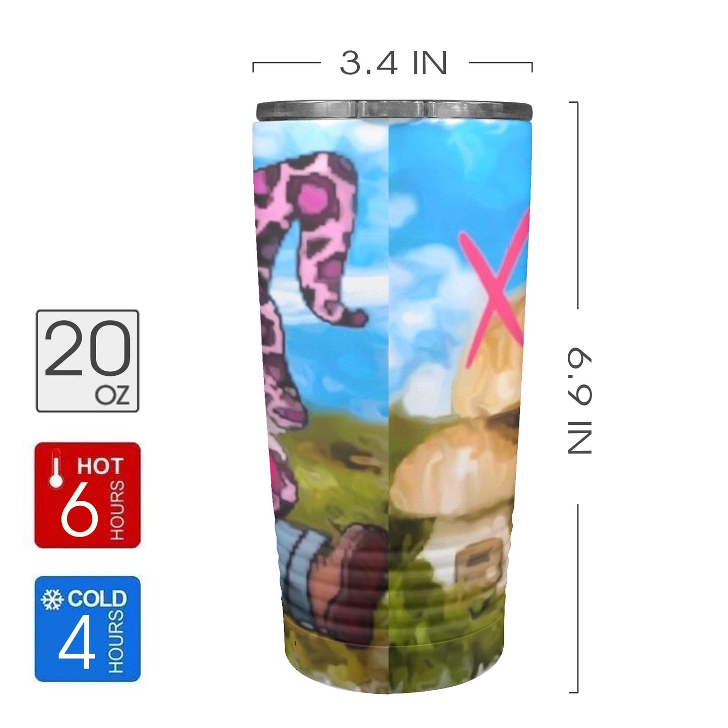 Xoxo Gnome Valentine’s Day 20oz Insulated Stainless Steel Mobile Tumbler