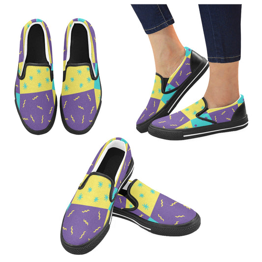 Purple Party Men's Slip-on Shoes