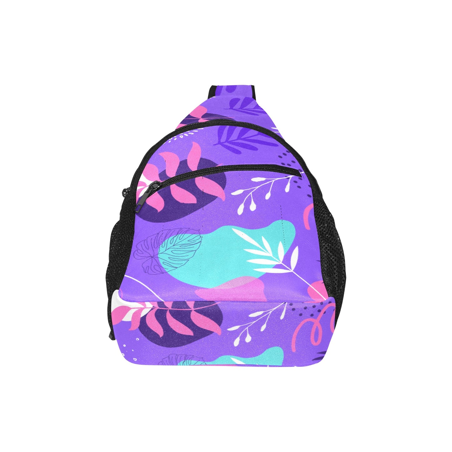 Purple Palms Chest Bag