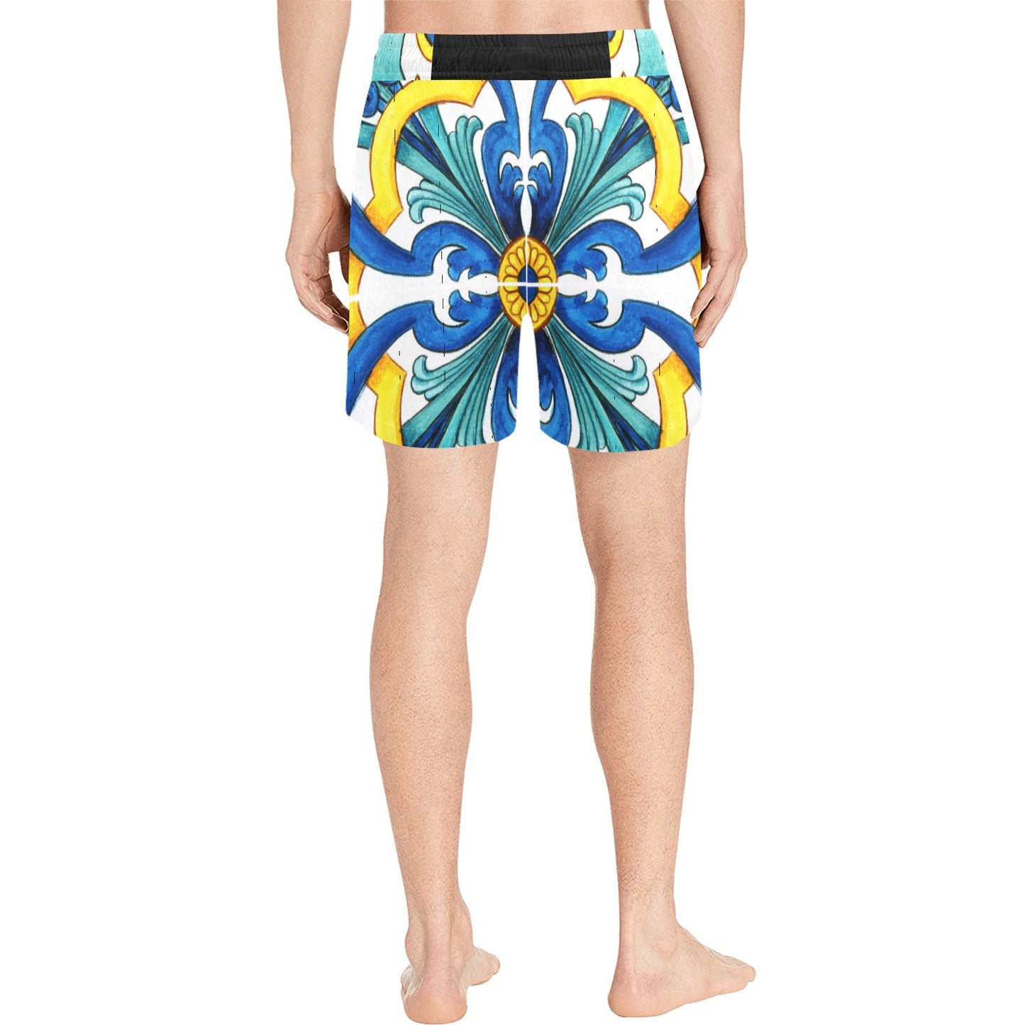 Mediterranean Men's Mid-Length Swim Shorts