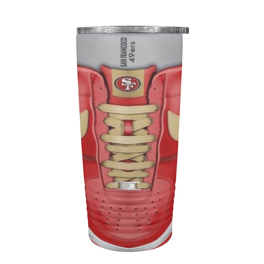 49ers Sneakers 20oz Insulated Stainless Steel Mobile Tumbler