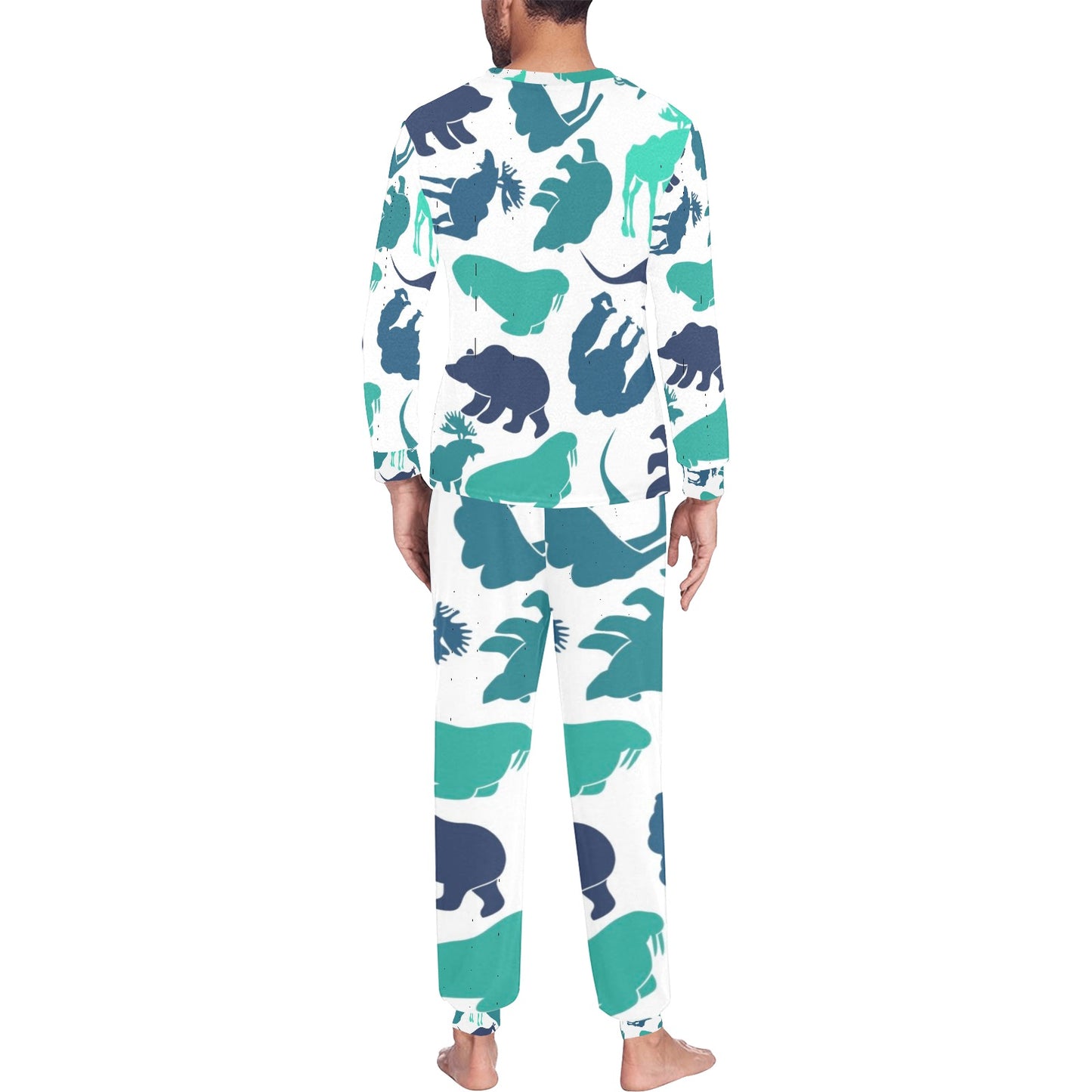 Blue Animals Men's  Pajama Set