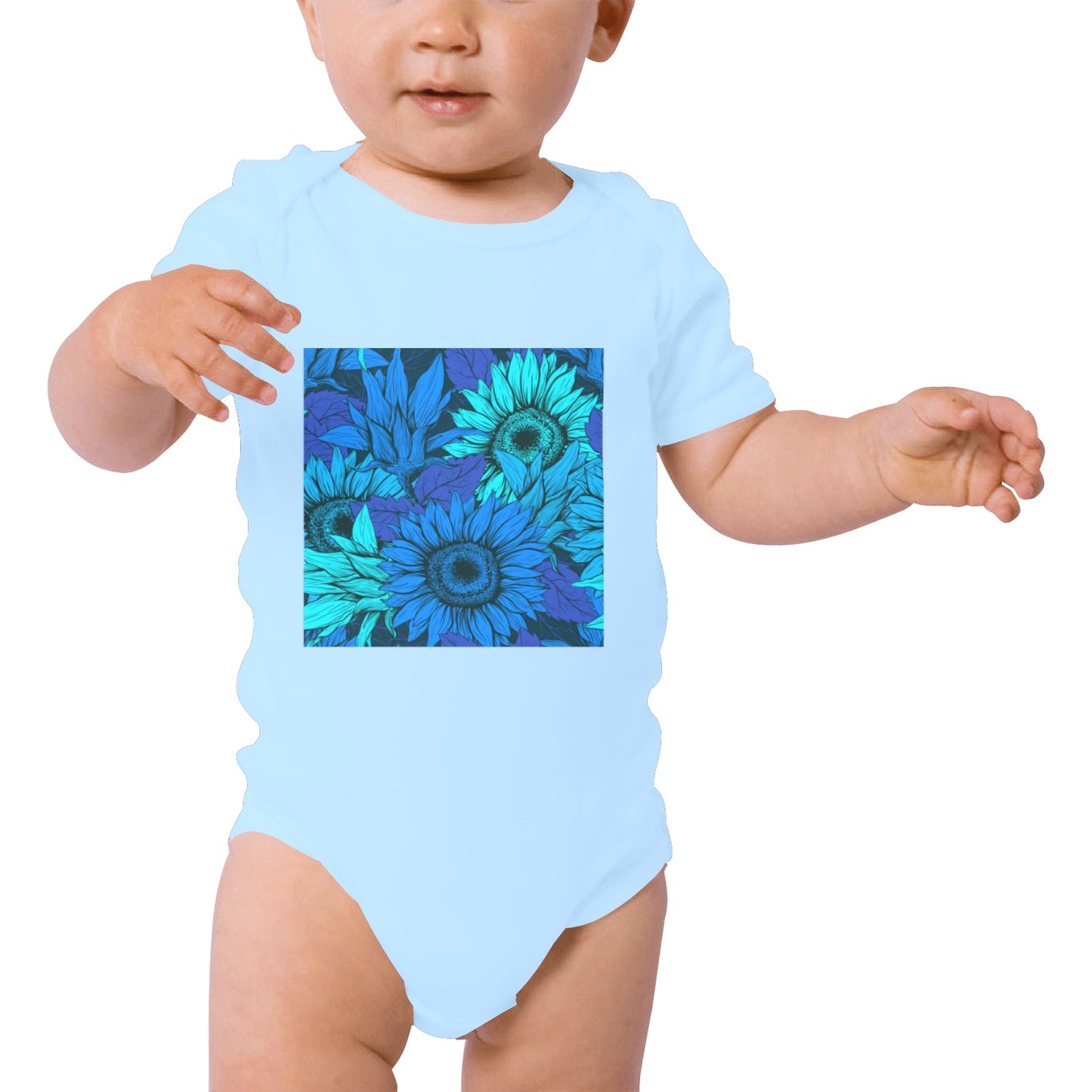 Blue Flow Baby Onesie