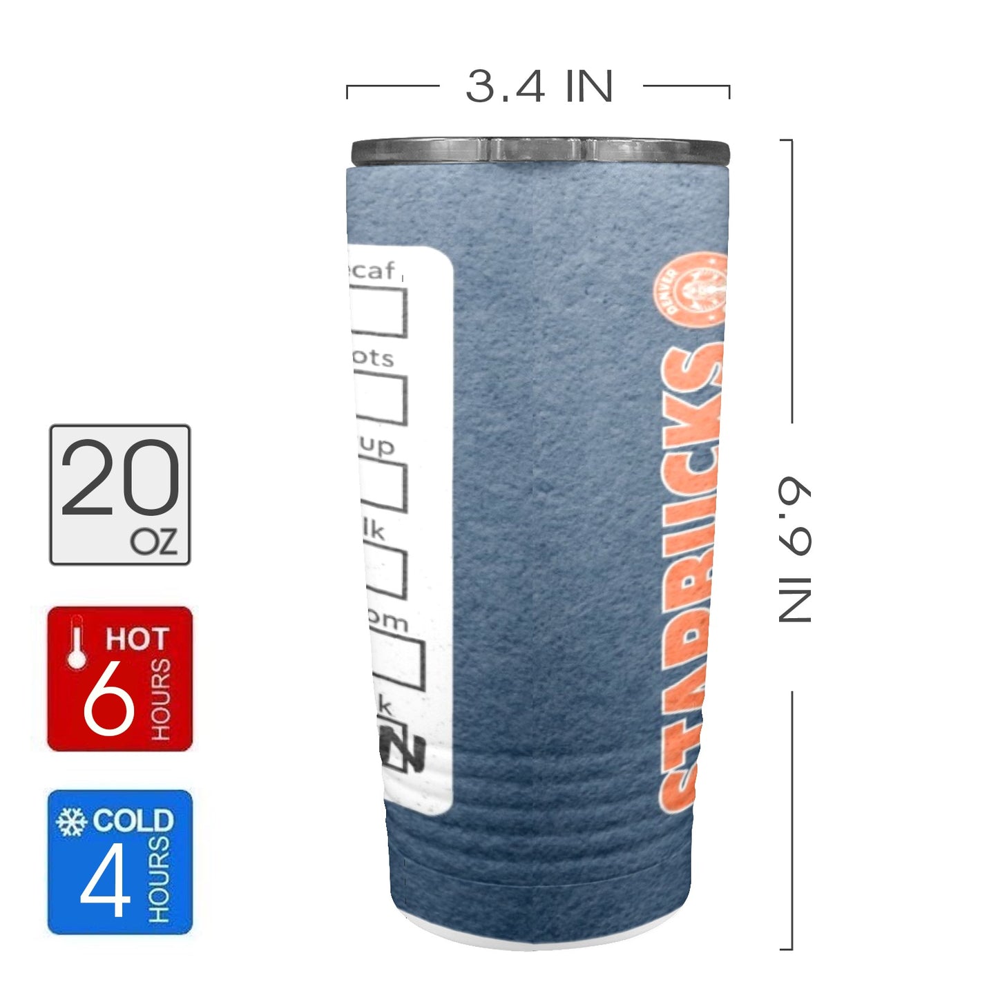 Broncos 20oz Insulated Stainless Steel Mobile Tumbler