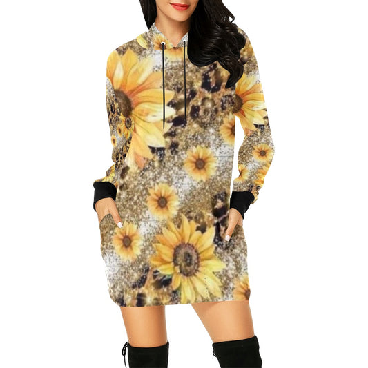 Sunflower Hoodie Mini Dress