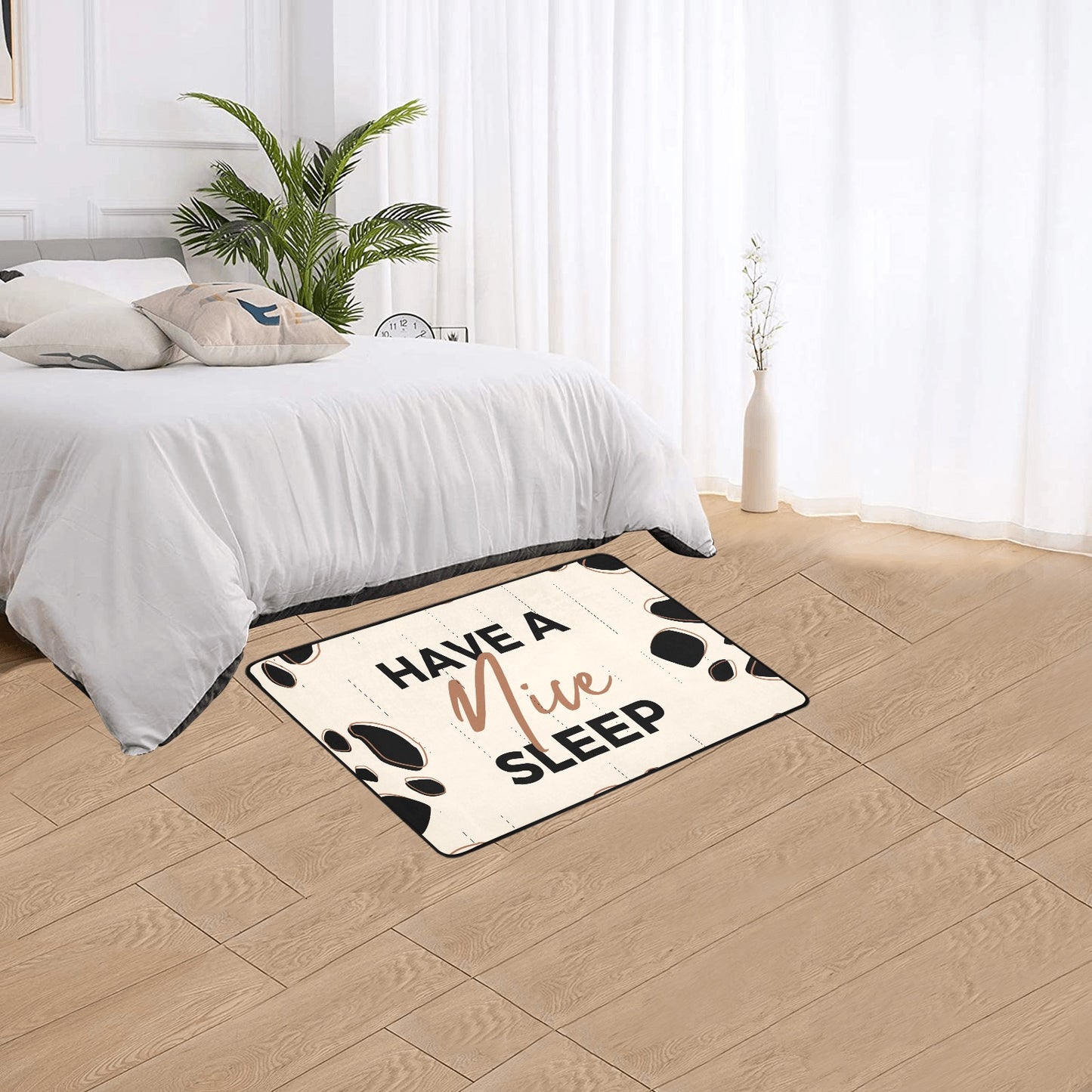 Nice Sleep Area Rug with Black Binding 2'7"x 1'8‘’