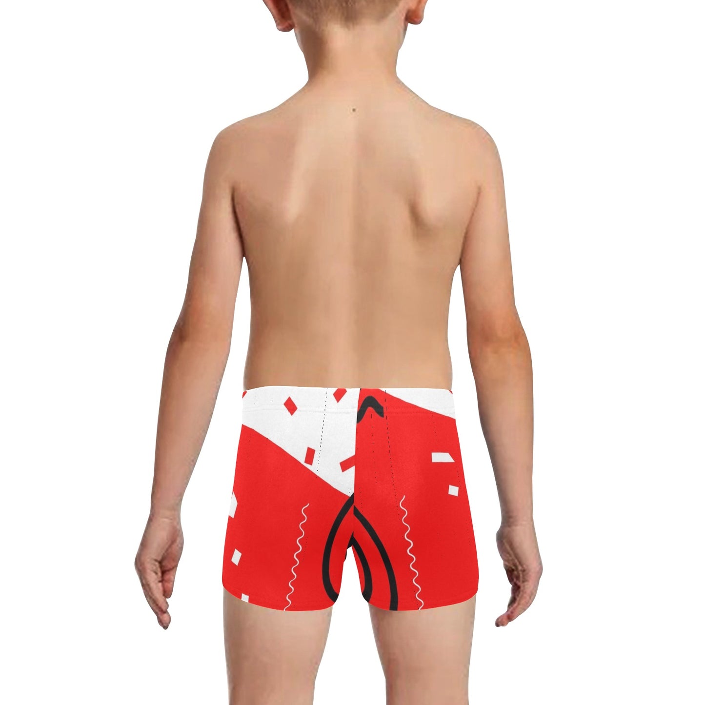 Red Does It Good Little Boys' Swimming Trunks