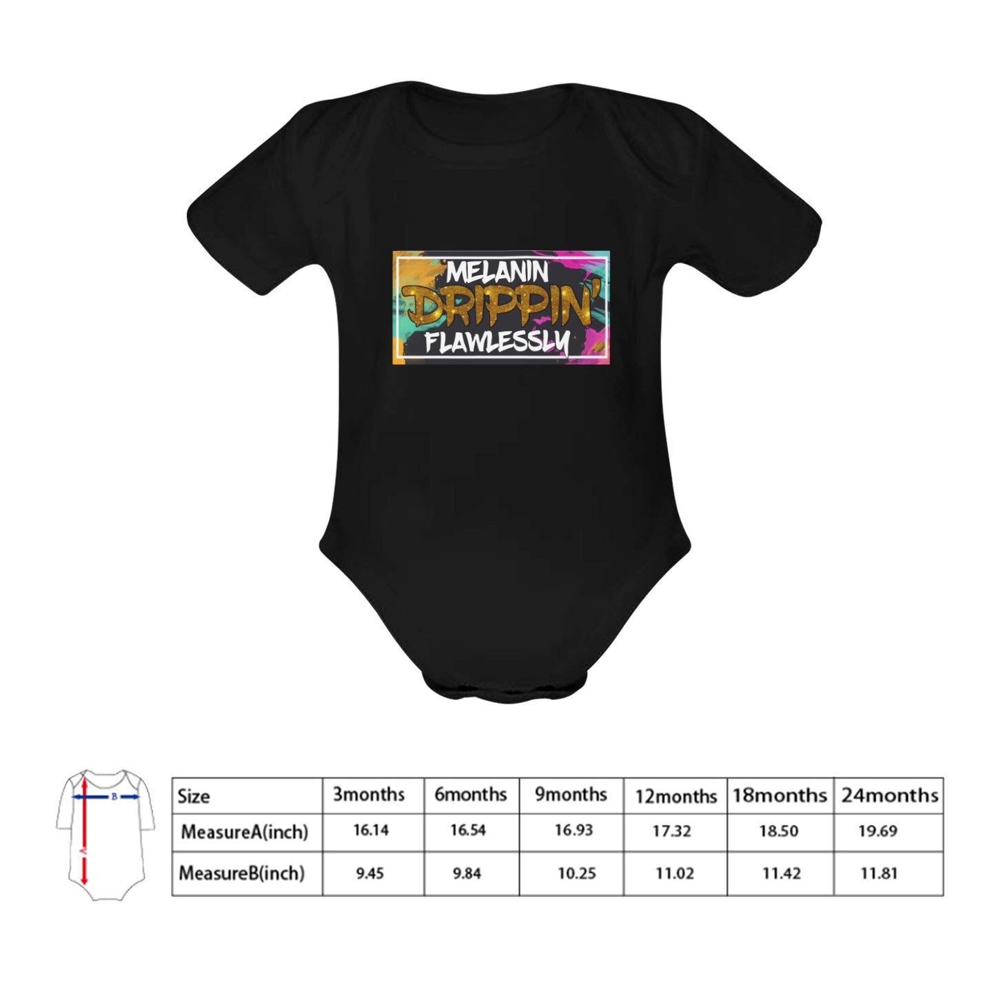 Melanin Drippin Baby Onesie