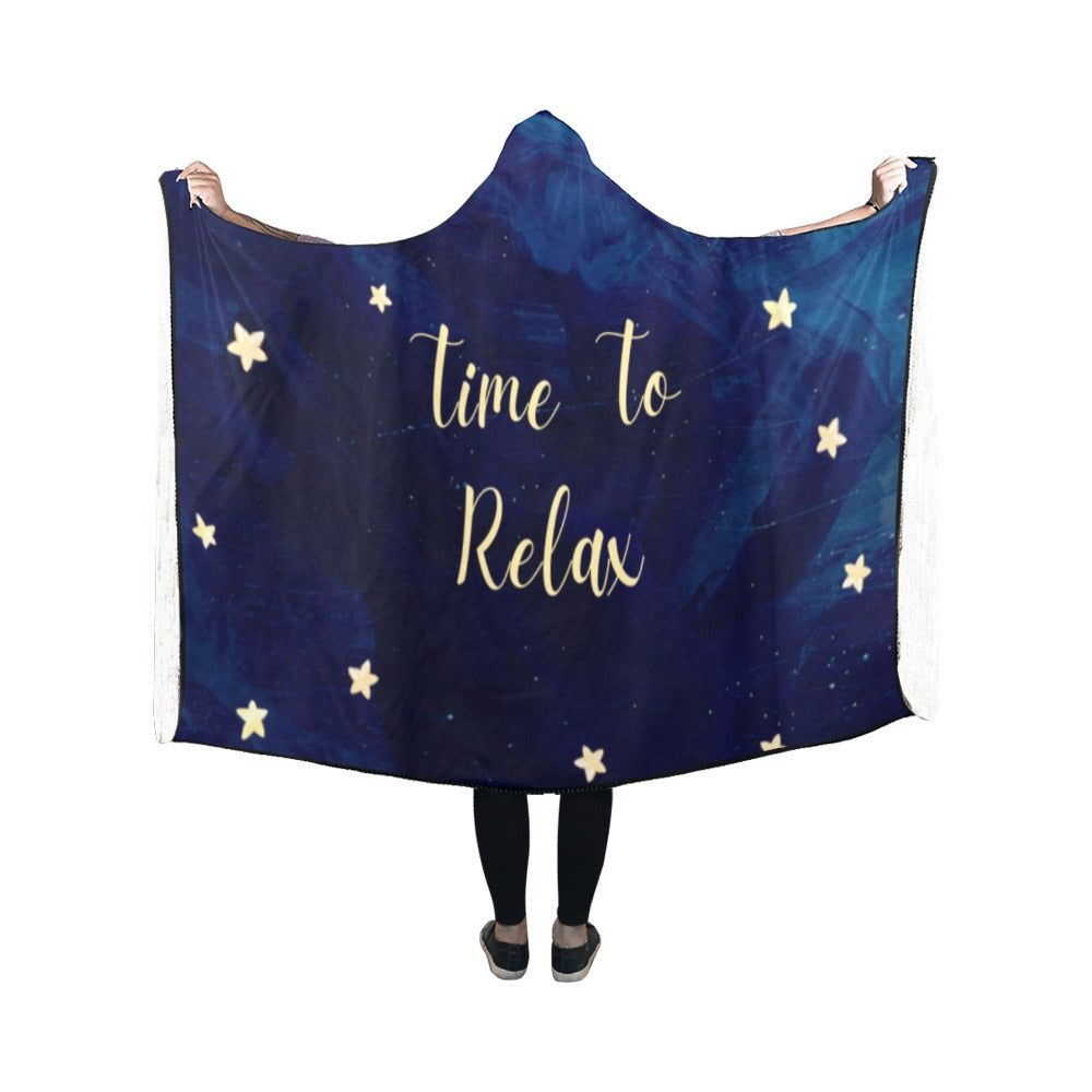 Time To Relax Hooded Blanket 50''x40''