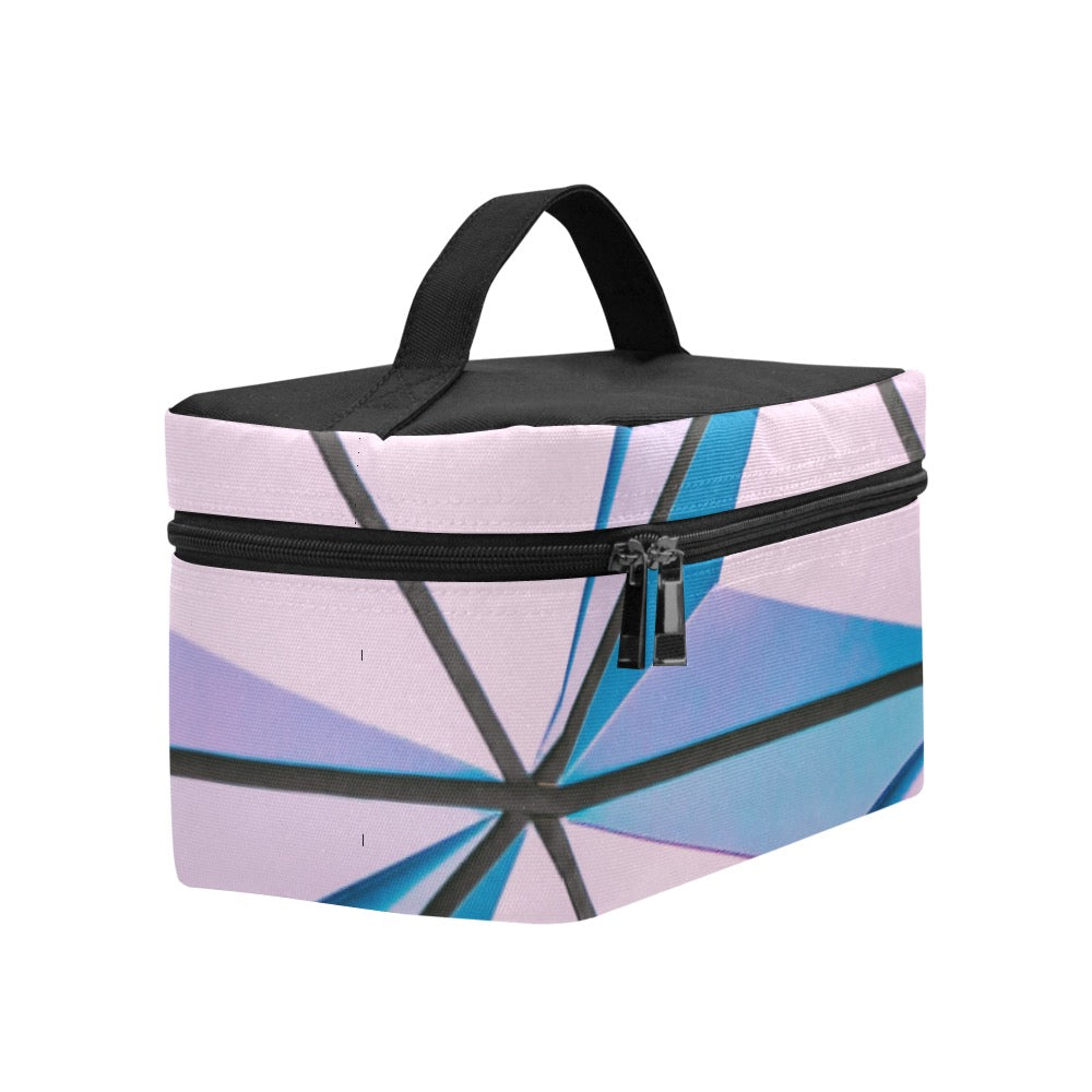 Pink Abstract Cosmetic Bag/Large