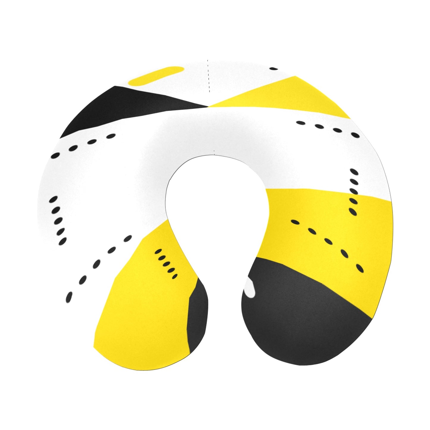 Black and Yellow U-Shape Travel Pillow