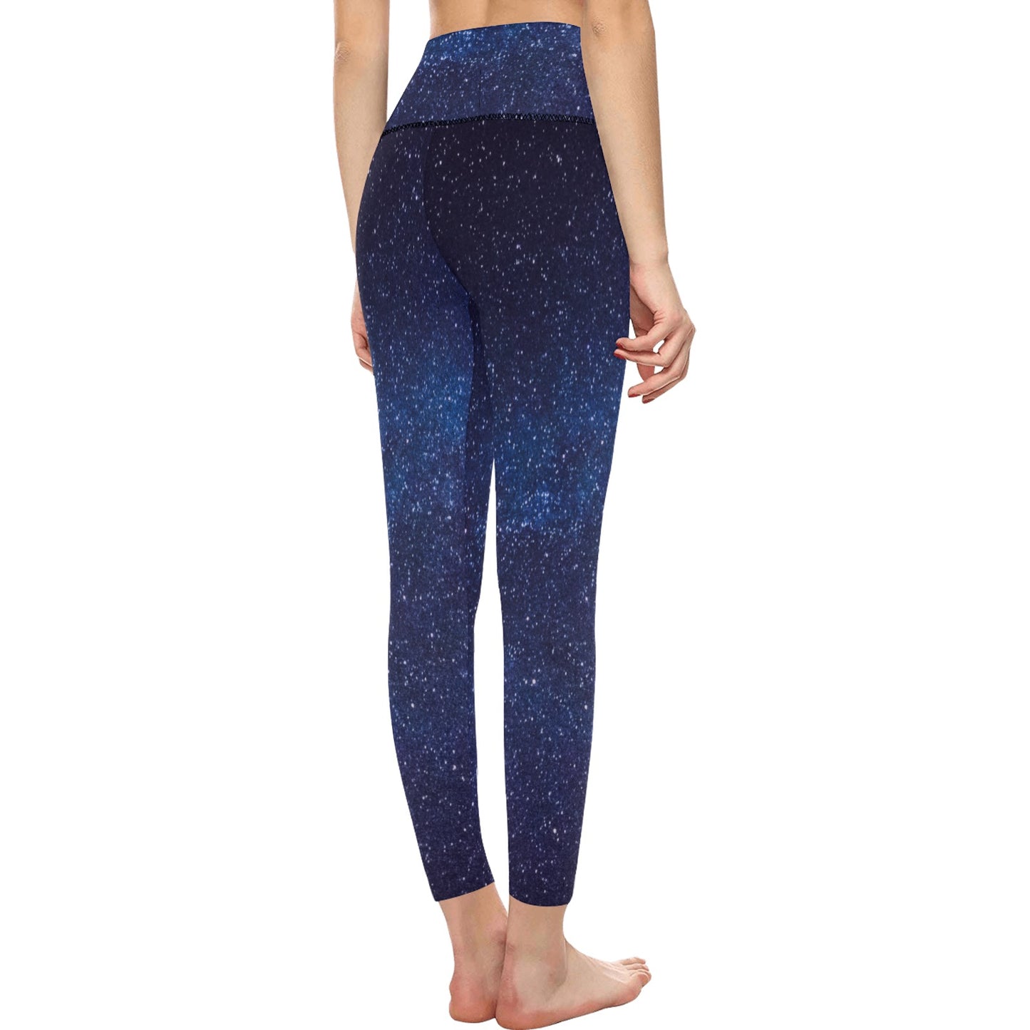 Blue Shimmer Women's High-Waisted Leggings