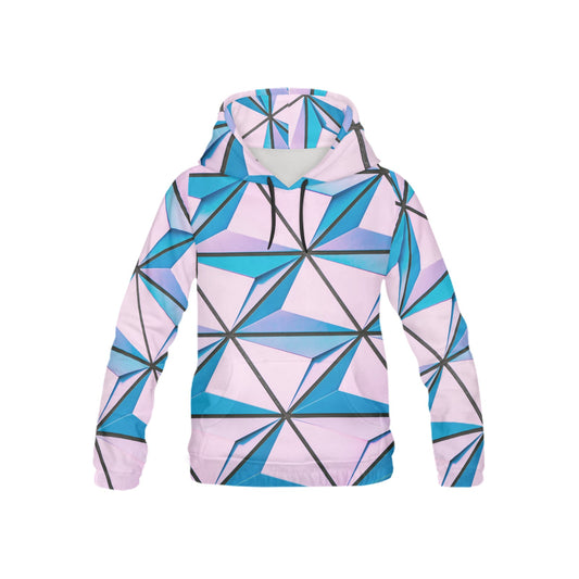 Pink Abstract Hoodie For Kid