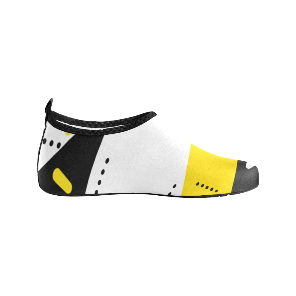 Black & Yellow Women's Slip-On Water Shoes