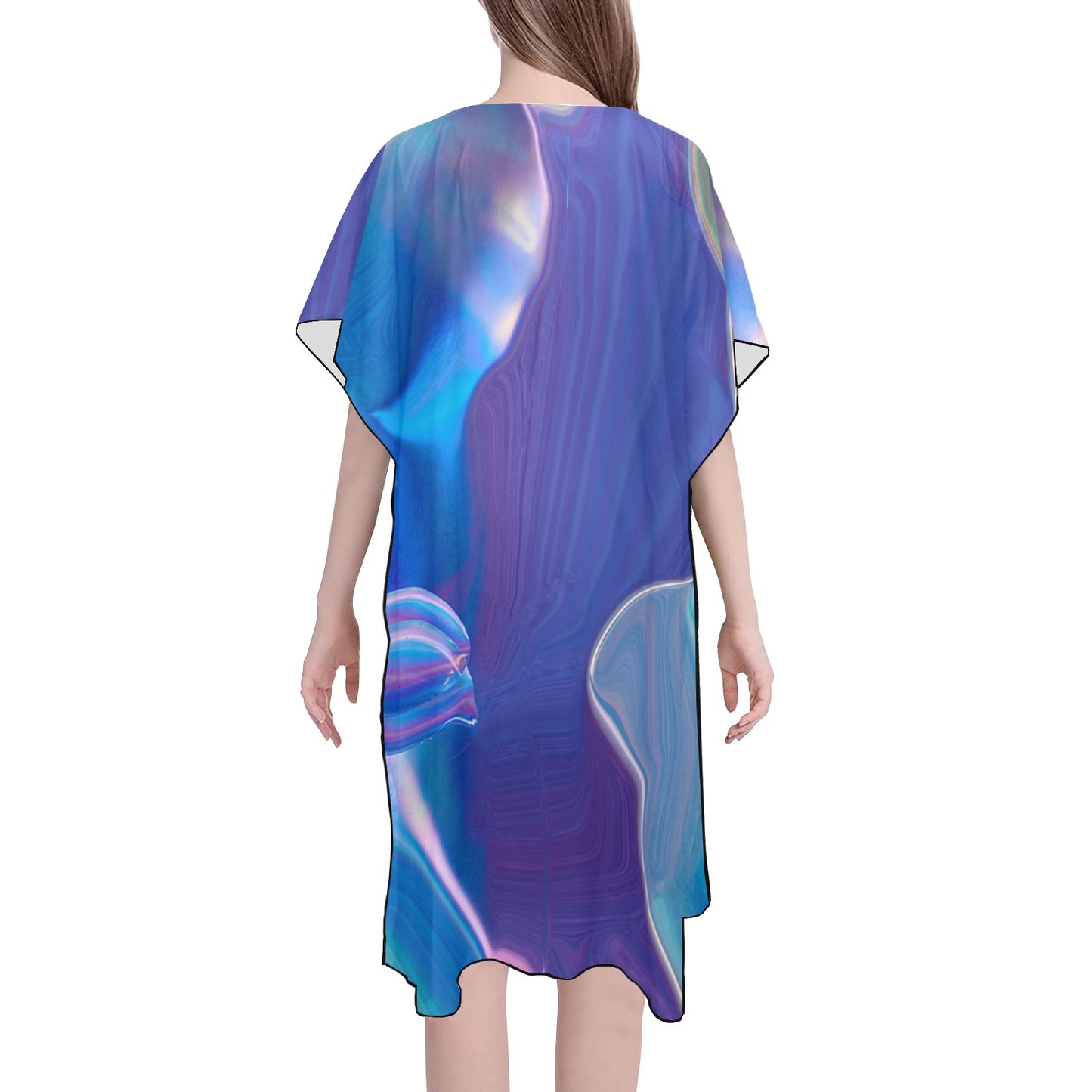 Blue Aura Chiffon Cover Up