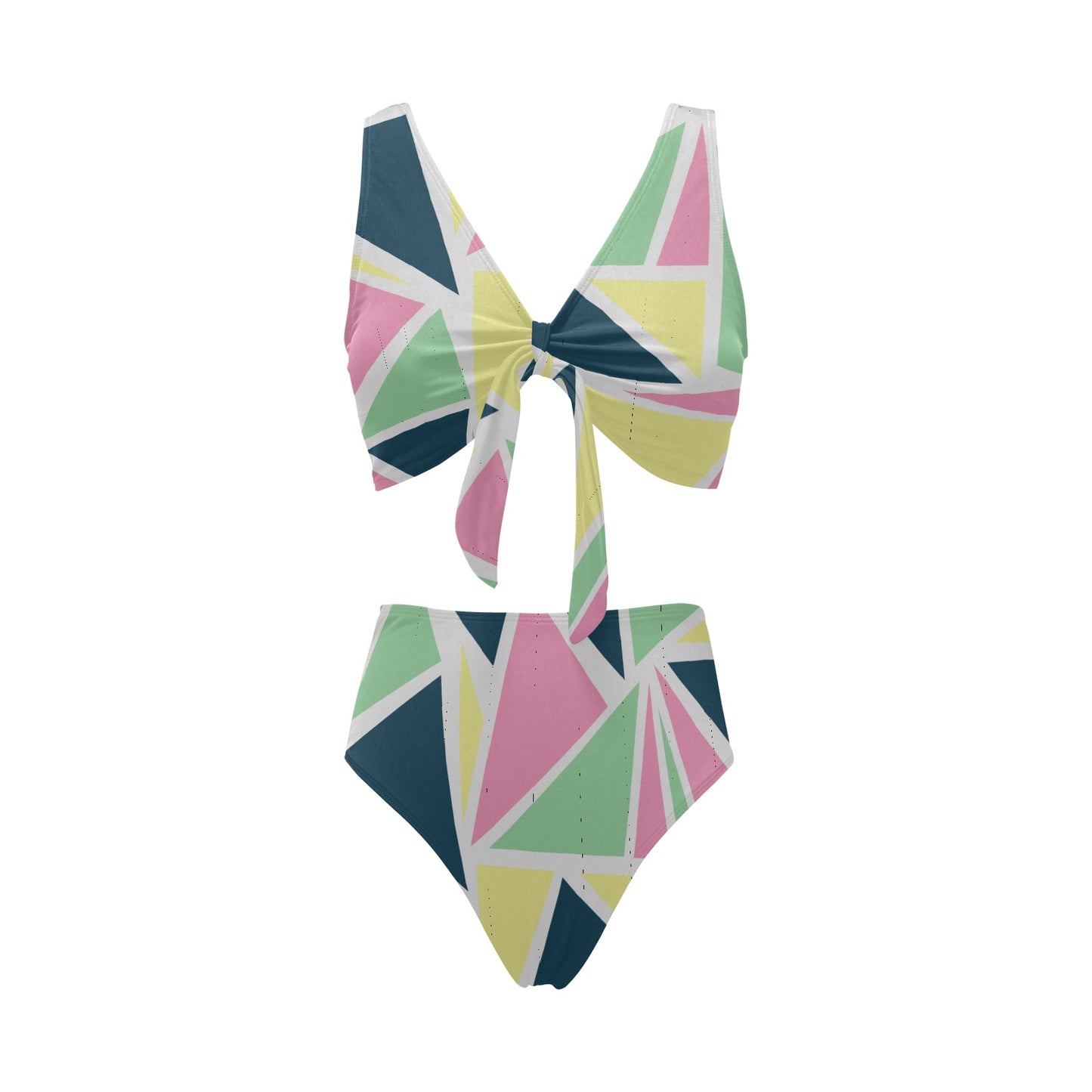 Colored Angles Bow Tie Swimsuit