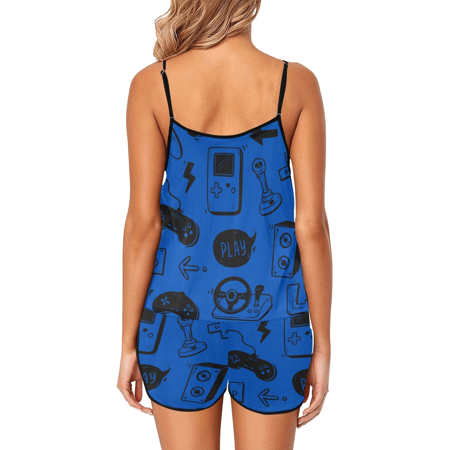 Gamers Women's Spaghetti Strap Short Pajama Set