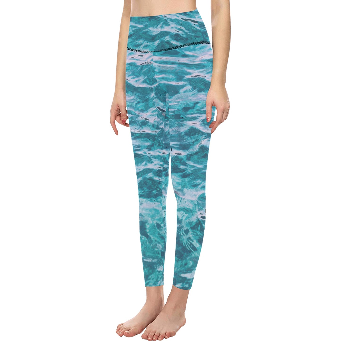 Blue Swish Women's High-Waisted Leggings