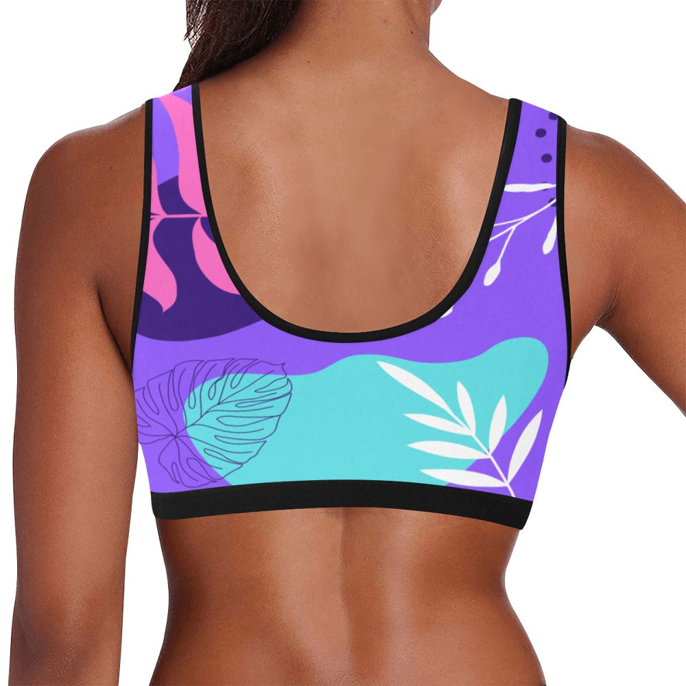 Purple Palms Women's Sports Bra