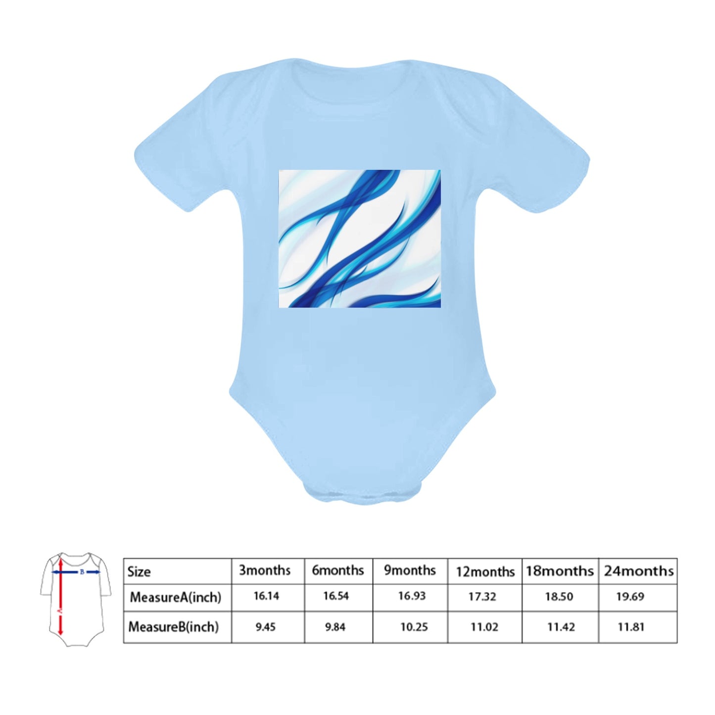 Blue Lightning Baby Onesie