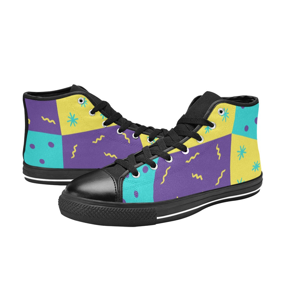 Purple Party High Top Shoes- Kids