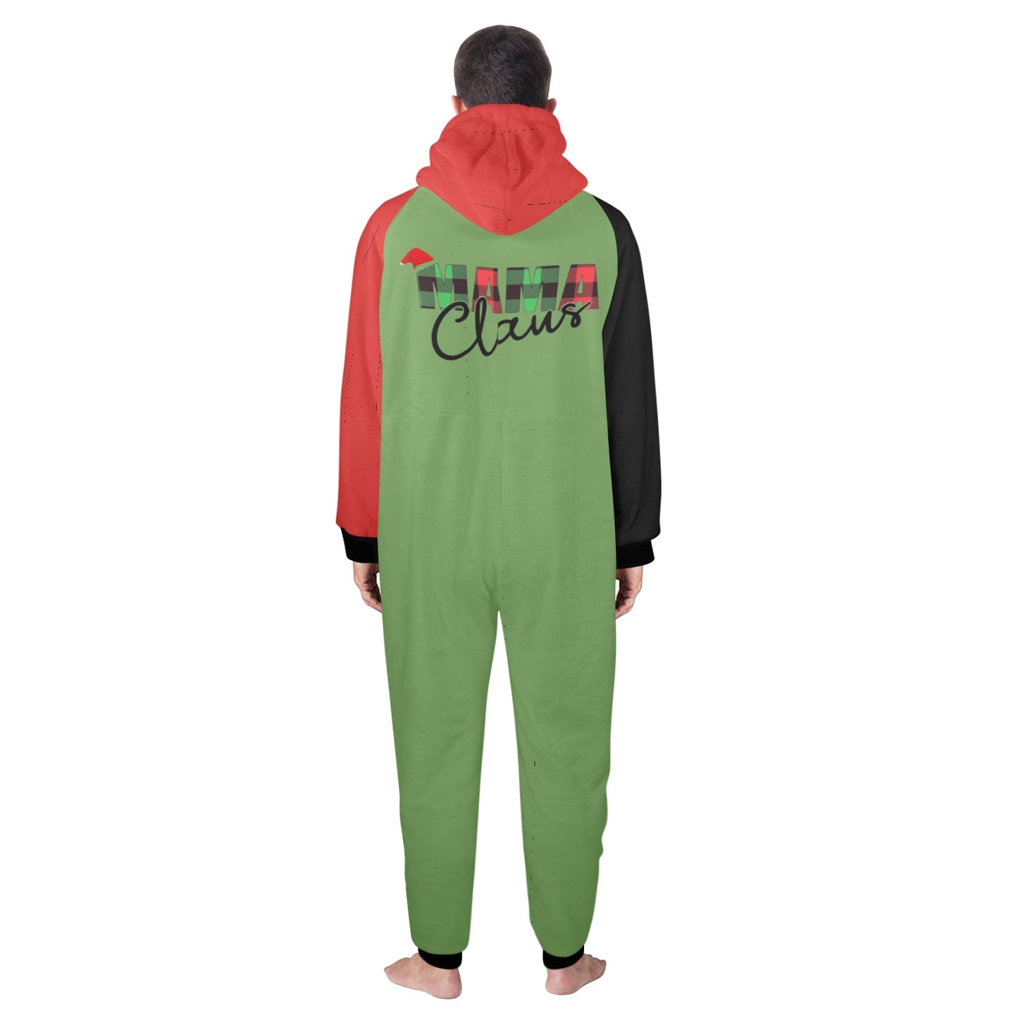 Mama Claus- Christmas Unisex One-Piece Zip Up Hooded Pajamas