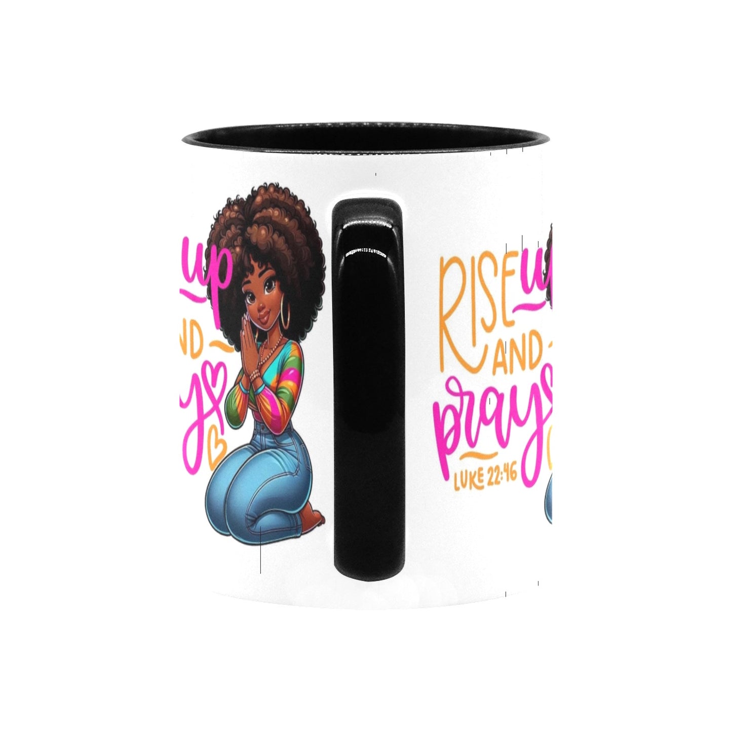 Rise Up & Pray Custom Inner Color Mug (11oz)