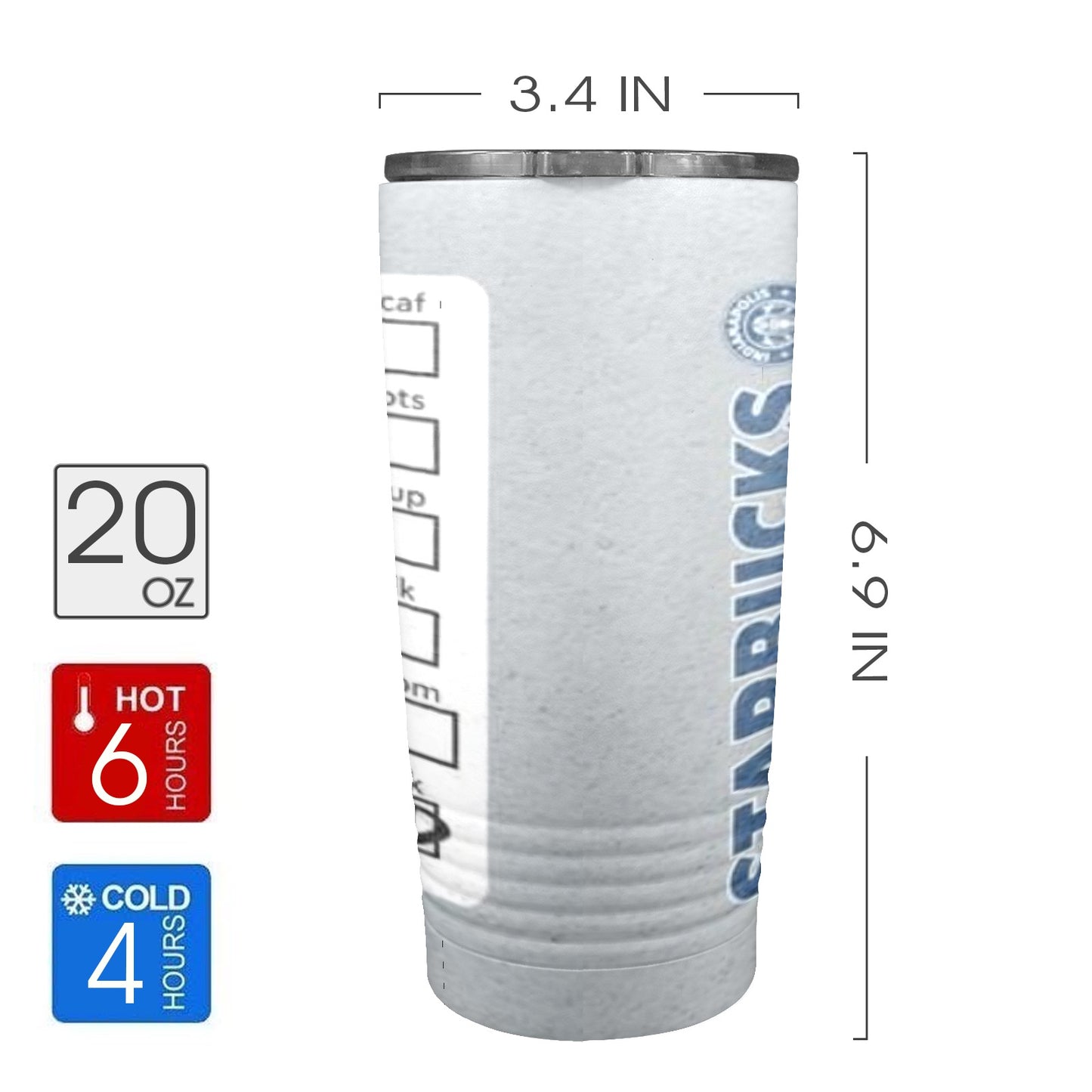 Colts 20oz Insulated Stainless Steel Mobile Tumbler