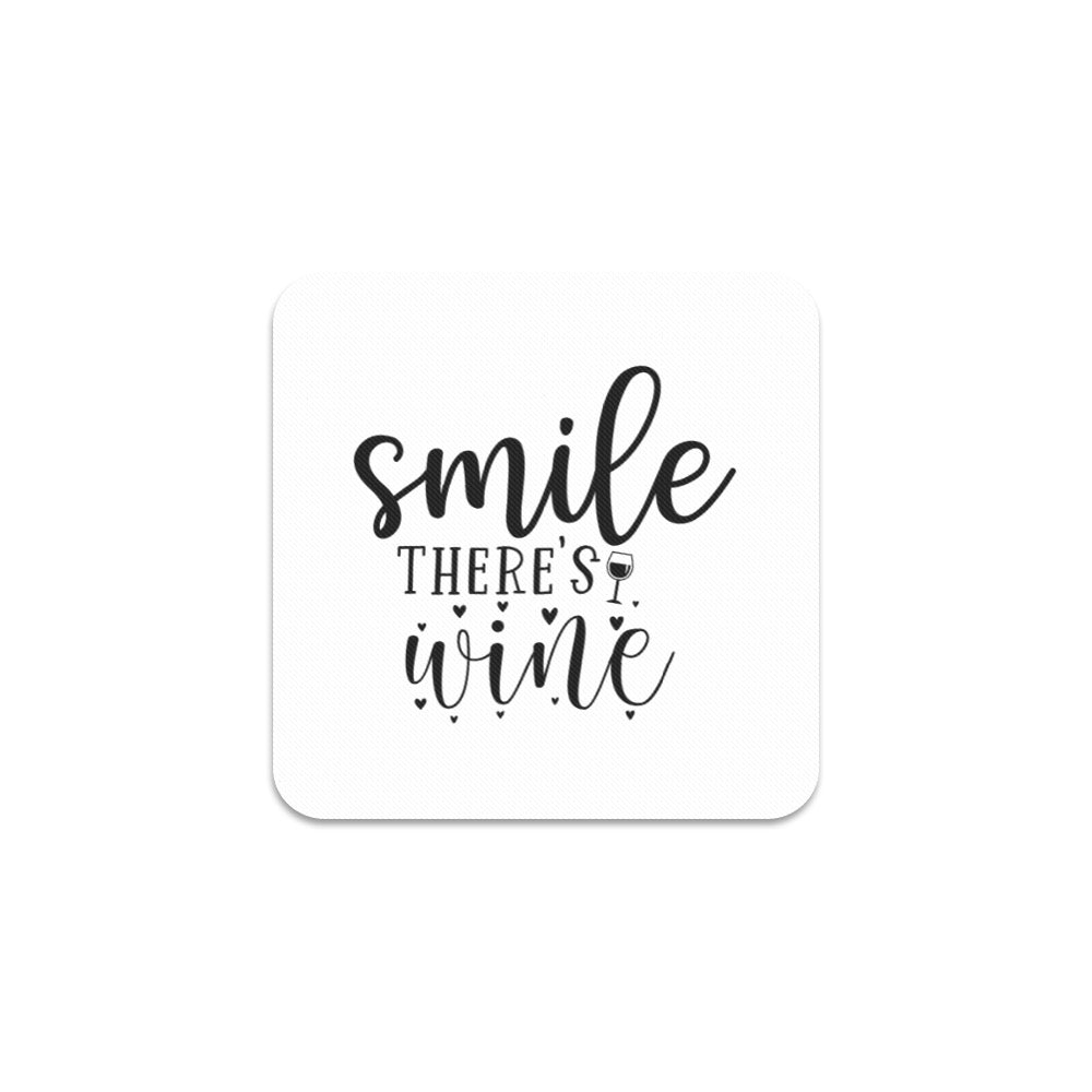 Smile Wine Square Coaster