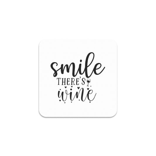 Smile Wine Square Coaster