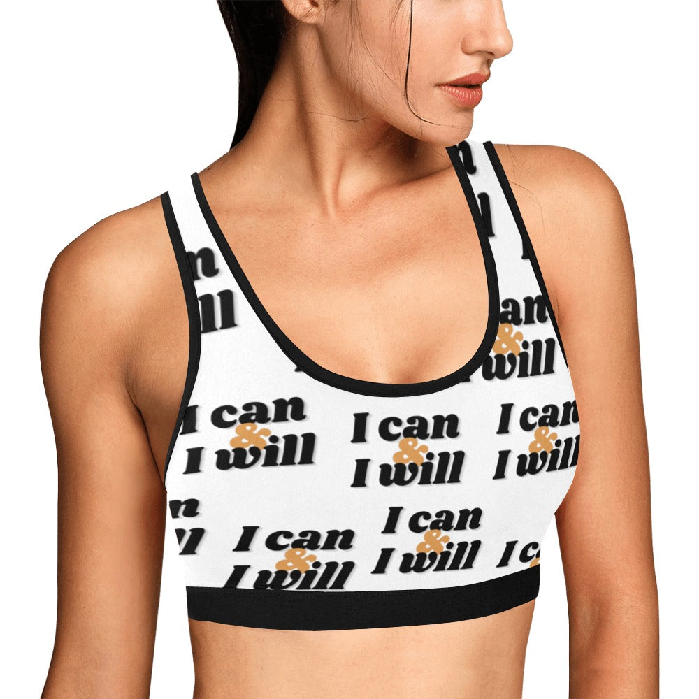 I Can & I Will Women's Sports Bra