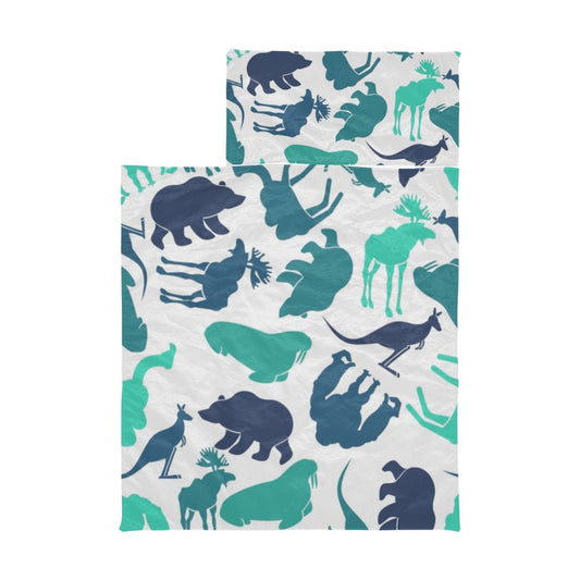 Blue Animals Kids' Sleeping Bag