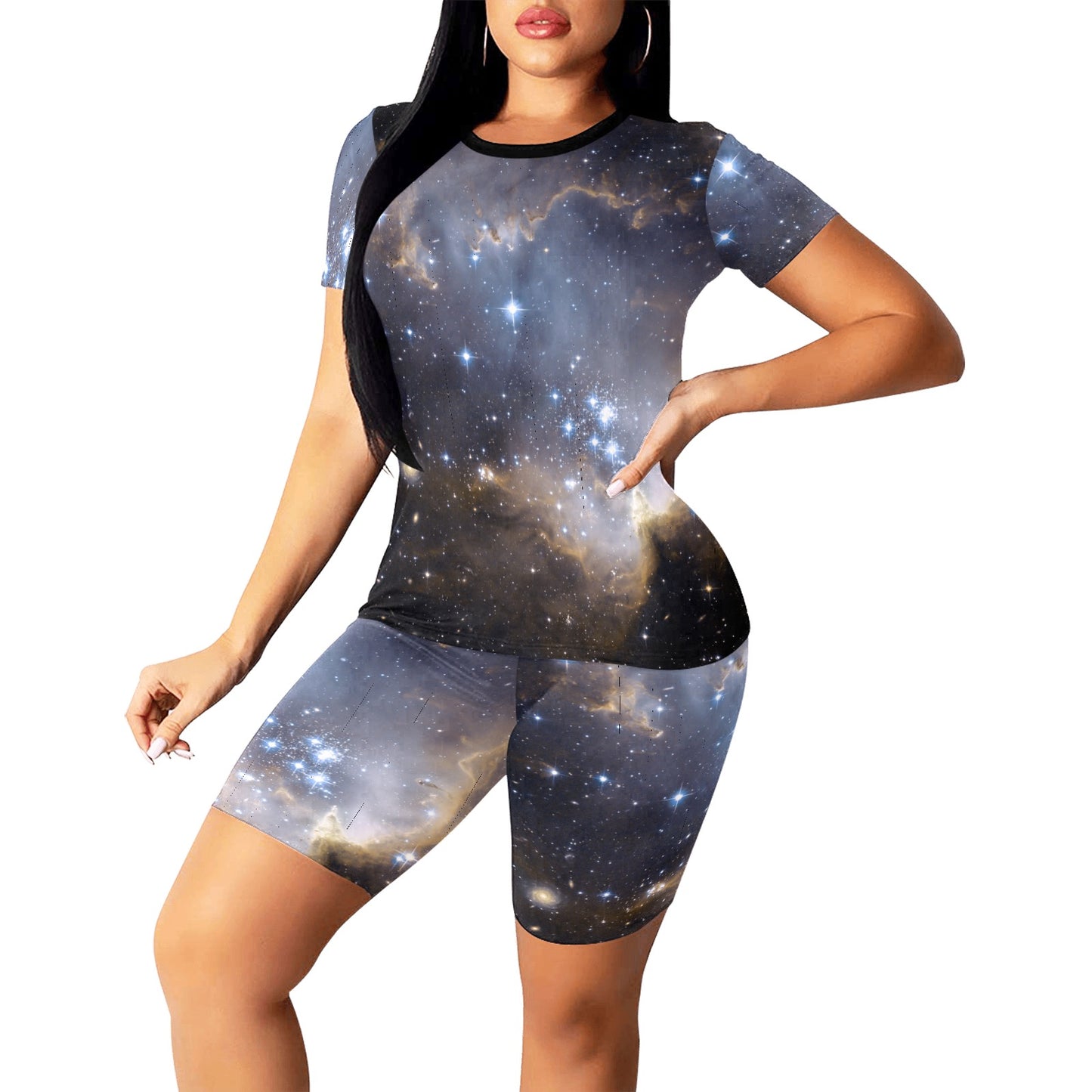 Night Galaxy Women's Short Set