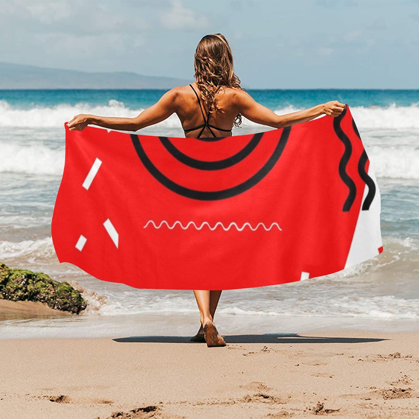 Red Got It Good Beach Towel 32"x 71"