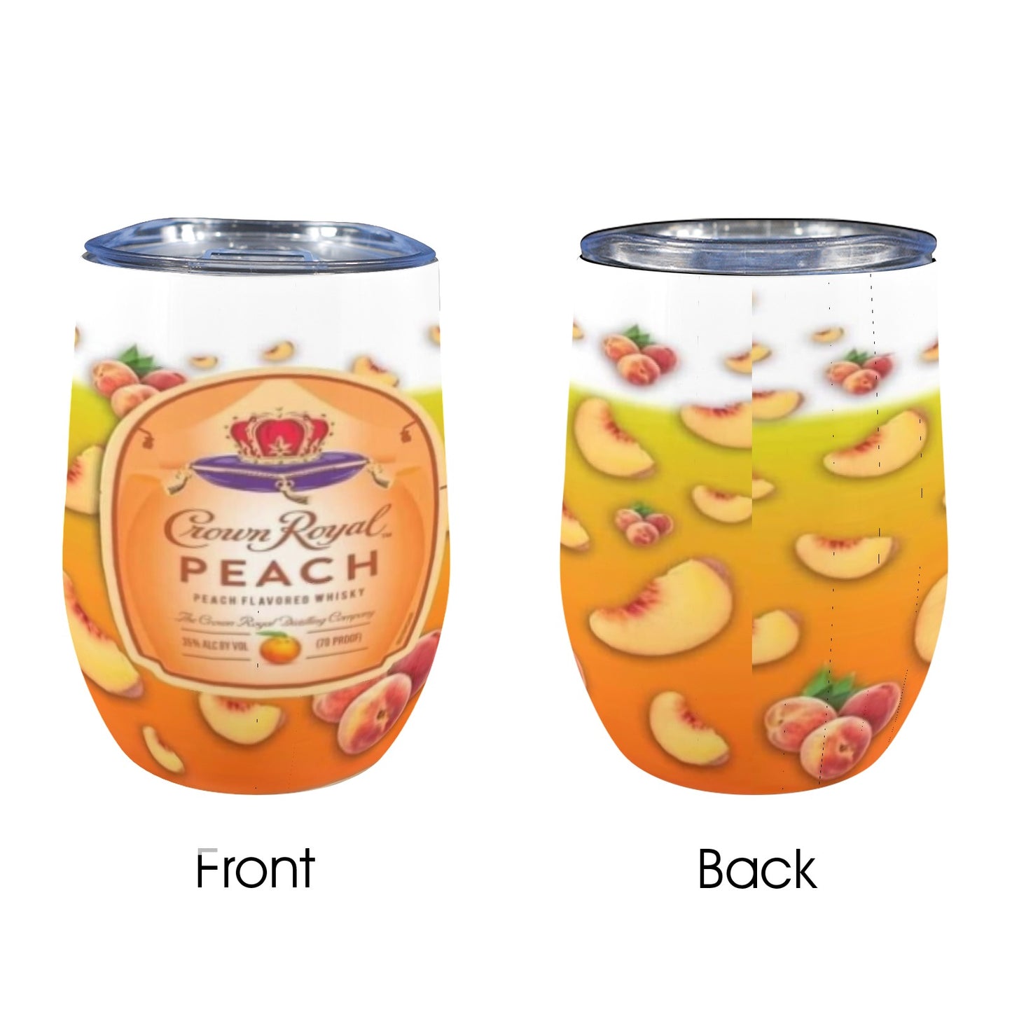 Crown Royal Peach 12oz Wine Tumbler