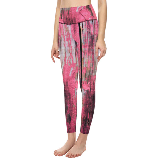 Pink Wood Women's High-Waisted Leggings