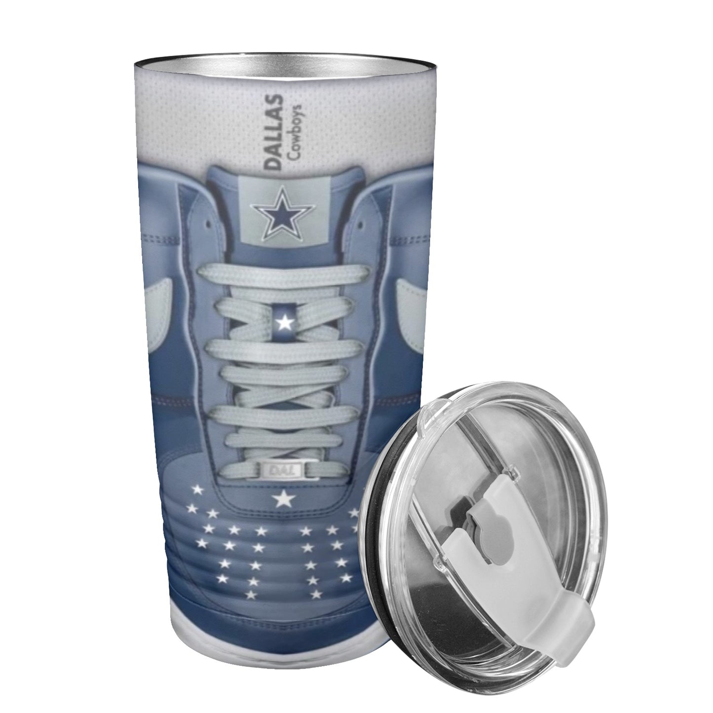 Dallas Cowboy Sneakers 20oz Insulated Stainless Steel Mobile Tumbler