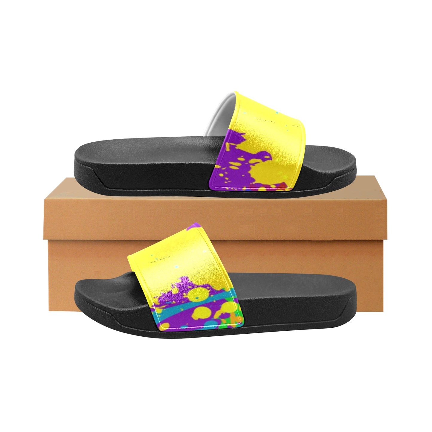 Yellow Splatter Kids Slides