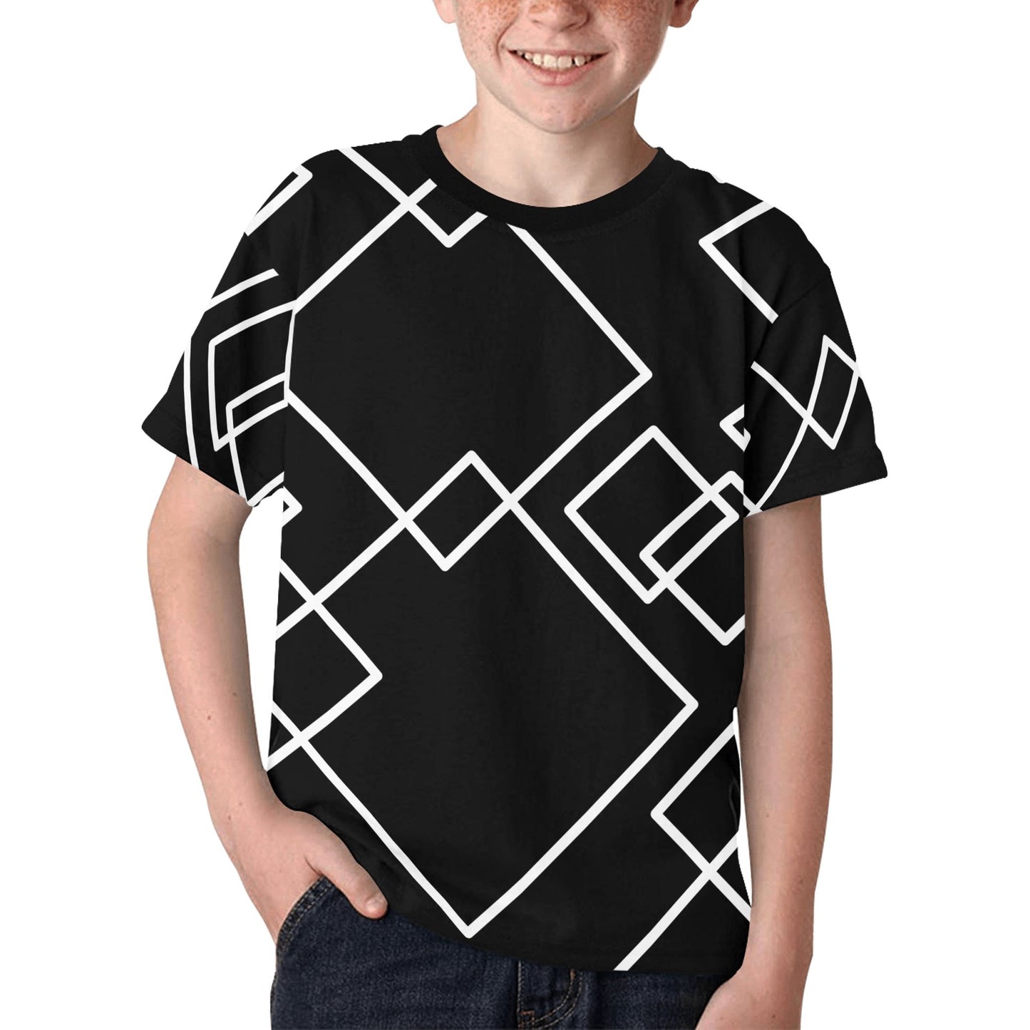 Black Squared Unisex T-shirt- Youth