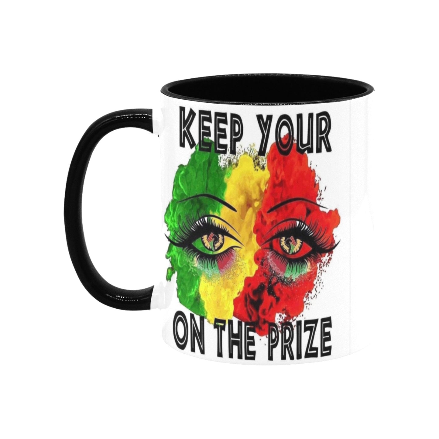 Keep Your Eyes On The Prize Custom Inner Color Mug (11oz)