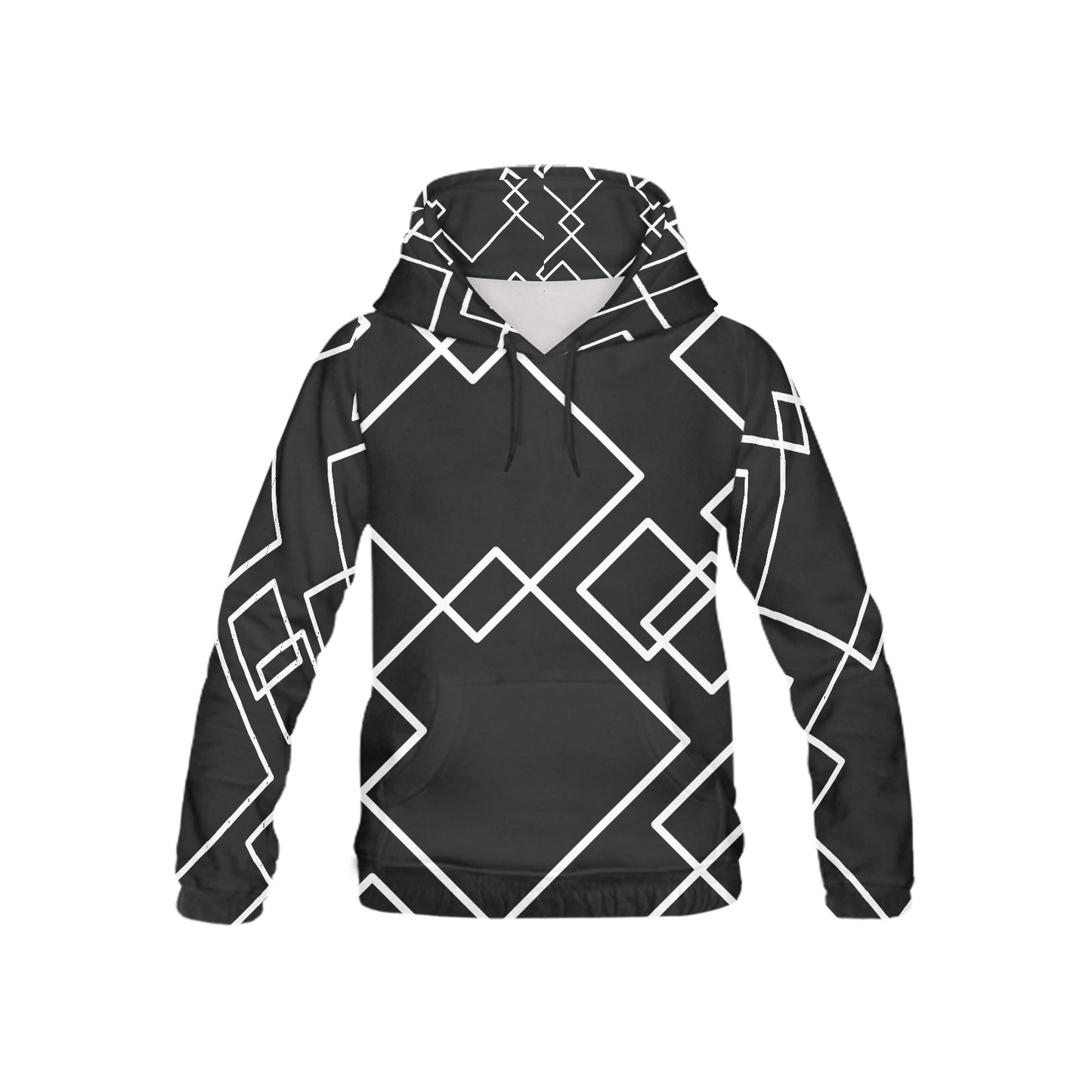 Black Squared Hoodie for Kid