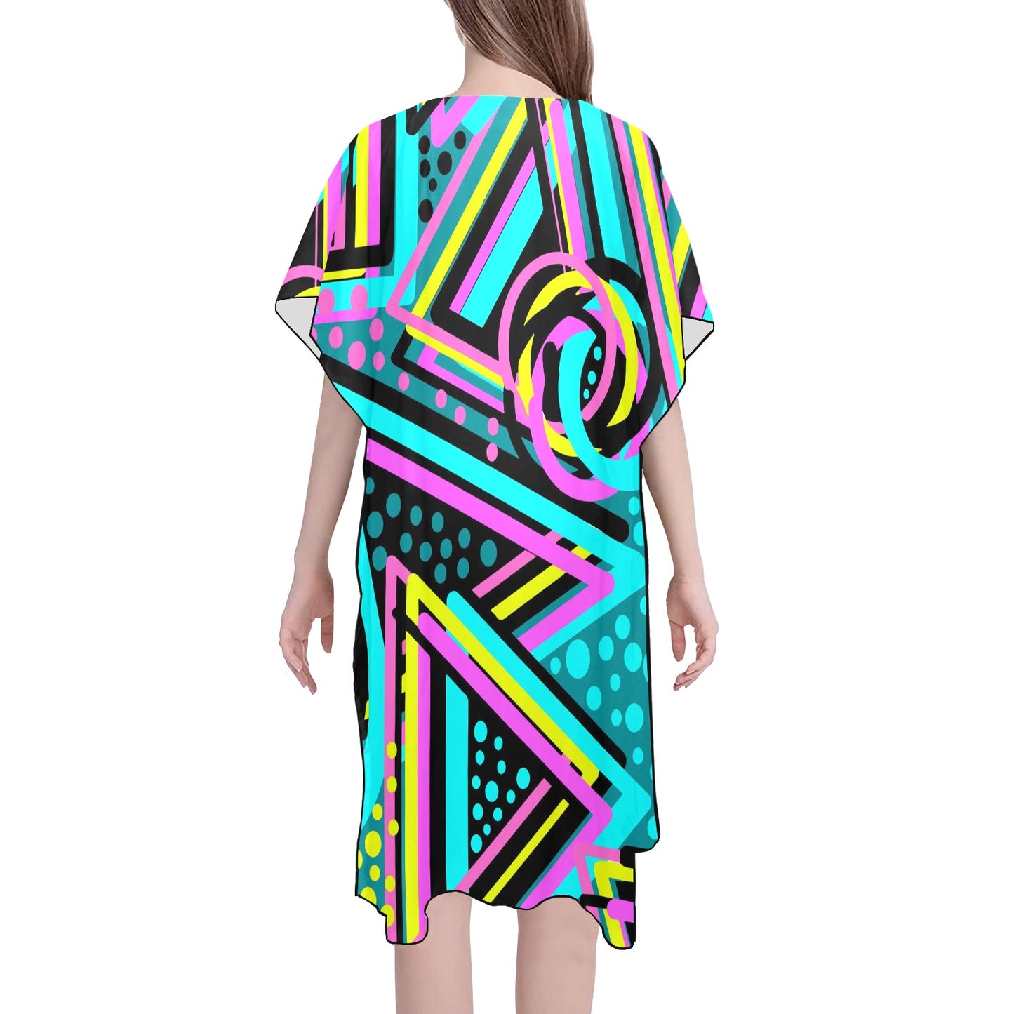 Colorful Geometric  Chiffon Cover Up