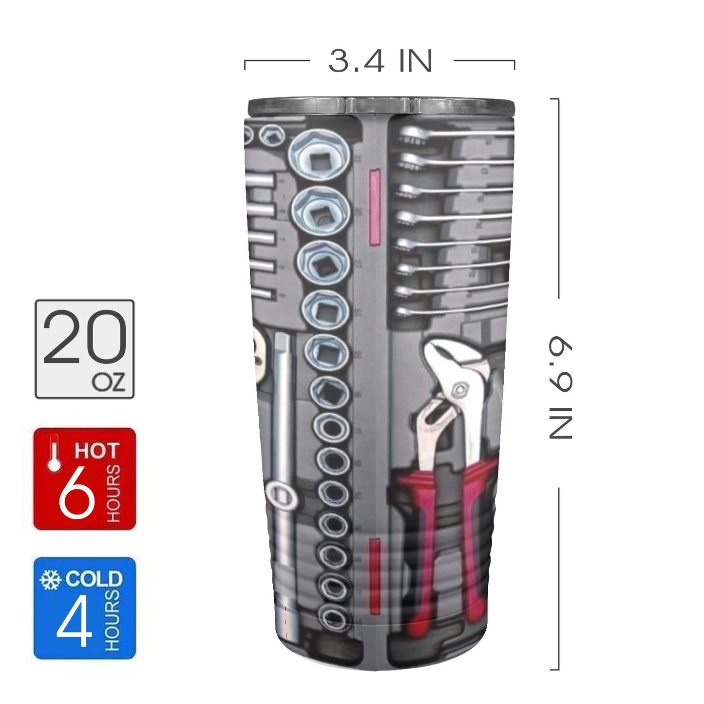 Mechanic 20oz Insulated Stainless Steel Mobile Tumbler