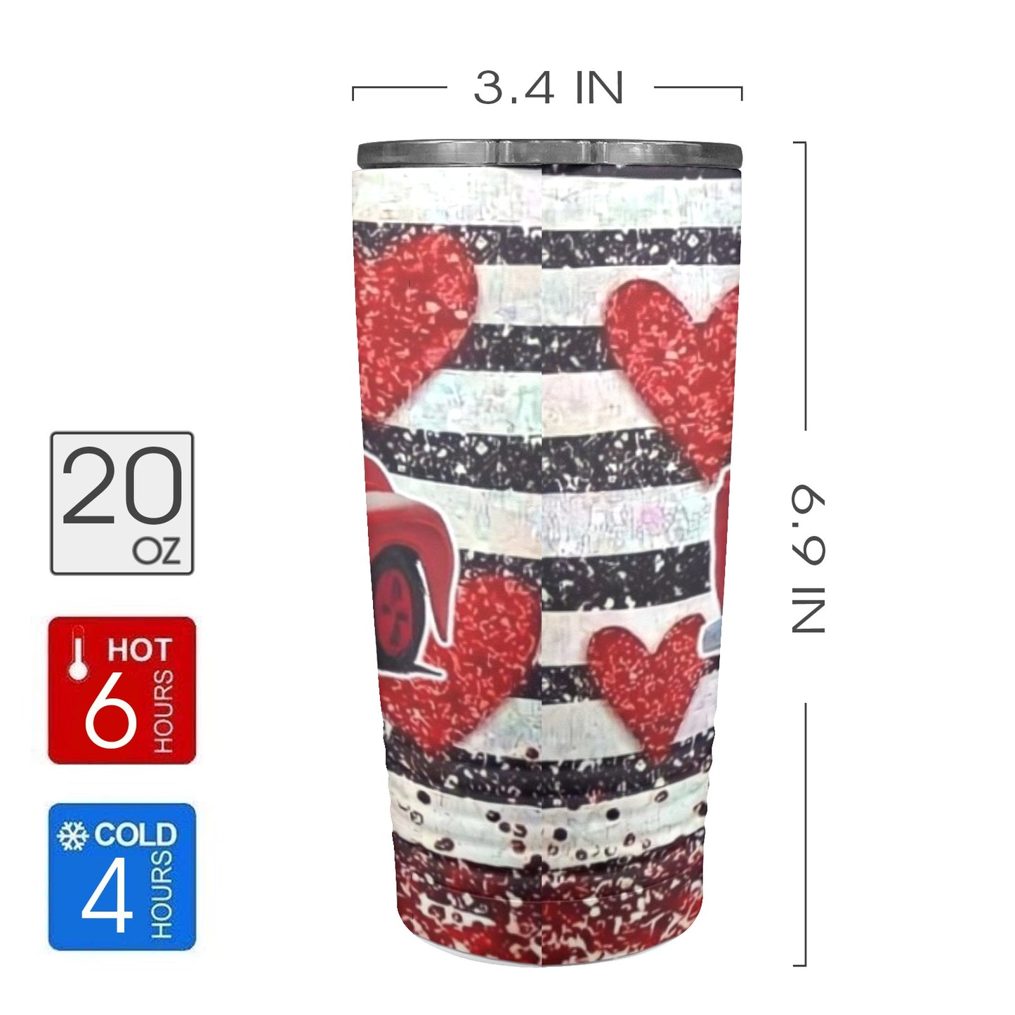 Loads Of Love Valentine’s Day  20oz Insulated Stainless Steel Mobile Tumbler