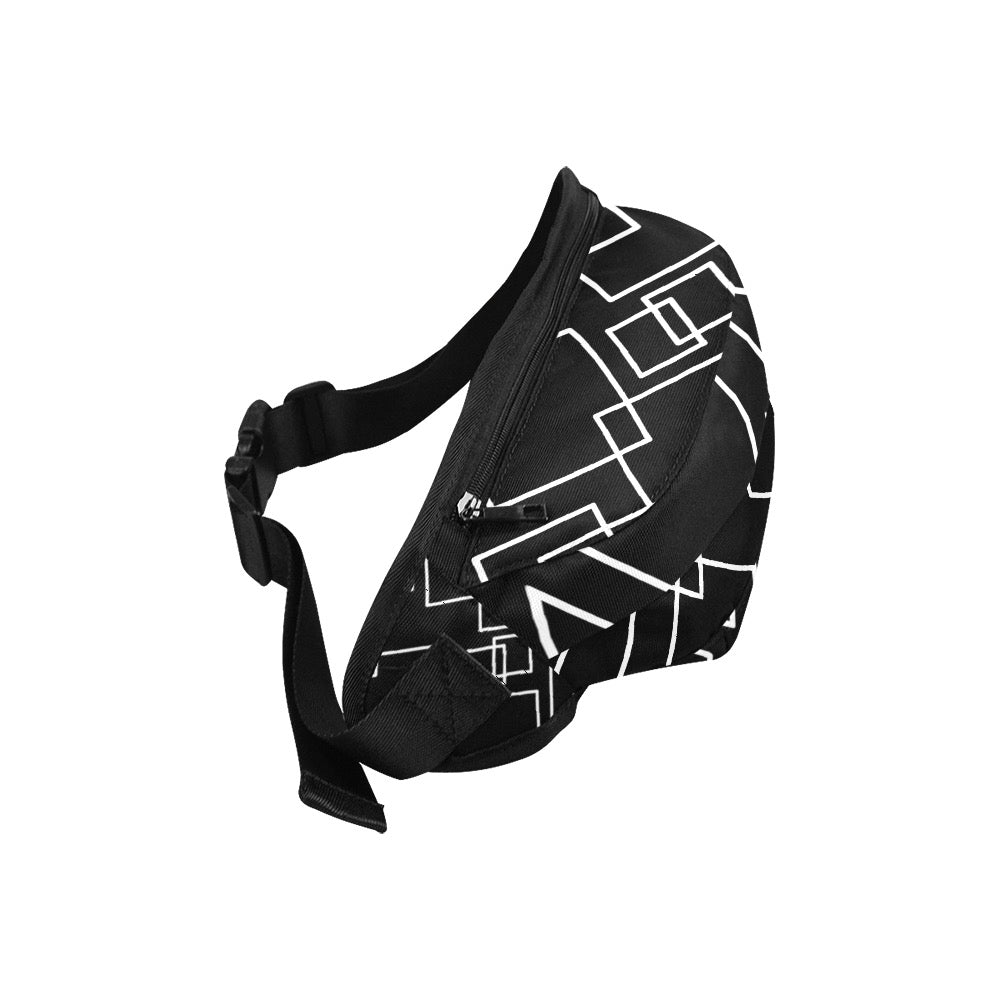 Black Squared Fanny Pack/Large